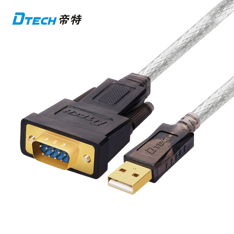 DTECH帝特UB转R22串口线DB9针公头9孔母头COM口芯片工业级