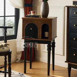 本来就复古加文边柜年新款法式复古实木角柜沙发边几斗柜