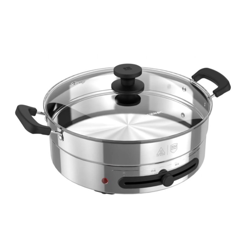 利仁电煎锅不锈钢电饼铛家用新款加深加大多功能烙饼锅电烙饼锅