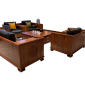 新沙发刺猬紫檀现代雕大户型别墅实木仿古端家具