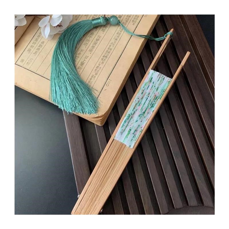 新款式扇子可卷折叠腰伴娘夏季实用大号高端风度油纸古风团小仙女