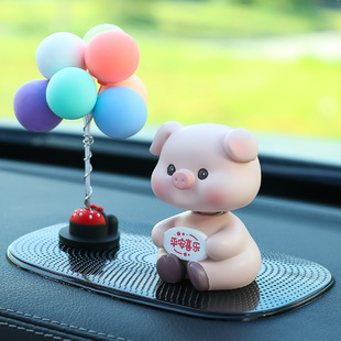 创意莫生气卡通动物气球汽车内饰品车上装饰品中控台车载用品