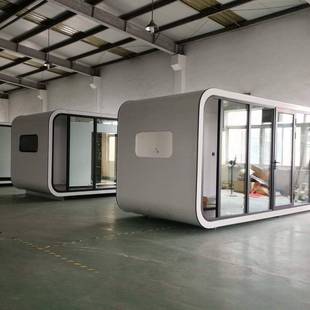 户外露营双层苹果舱移动民宿房屋集装 箱苹果仓民宿房太空舱房