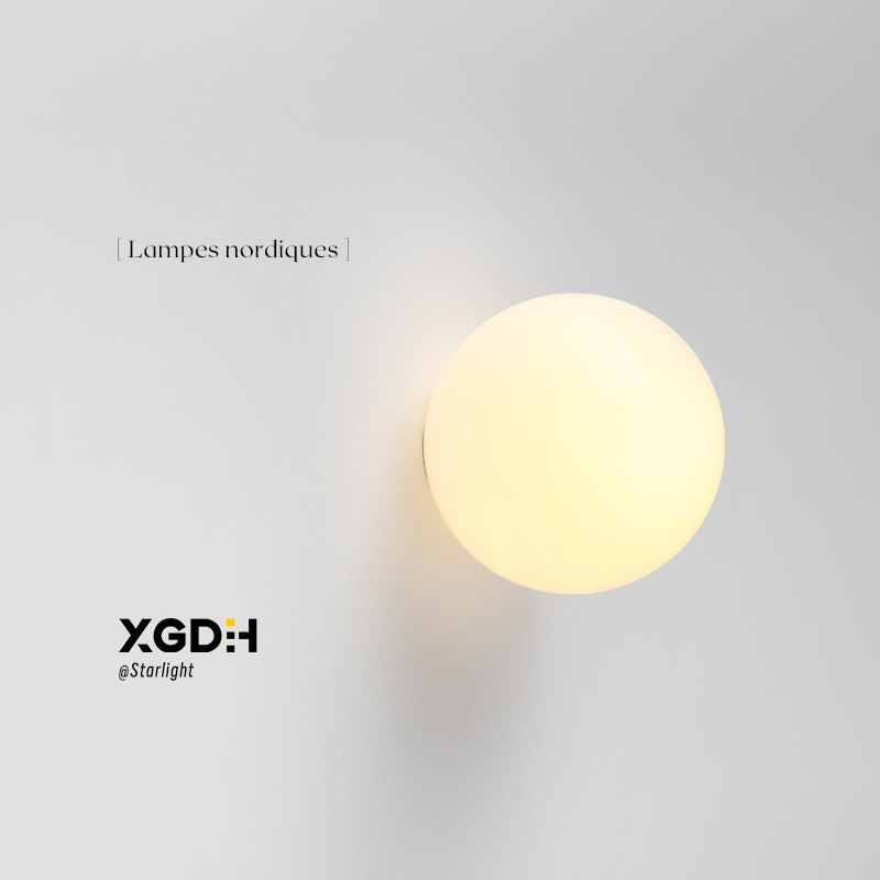 圆球壁灯卧室床头客厅背景墙玄关装饰贴墙氛围灯玻璃极简楼梯墙灯,家装灯饰光源,壁灯,淘宝优惠券,粉丝福利购,淘宝优惠卷