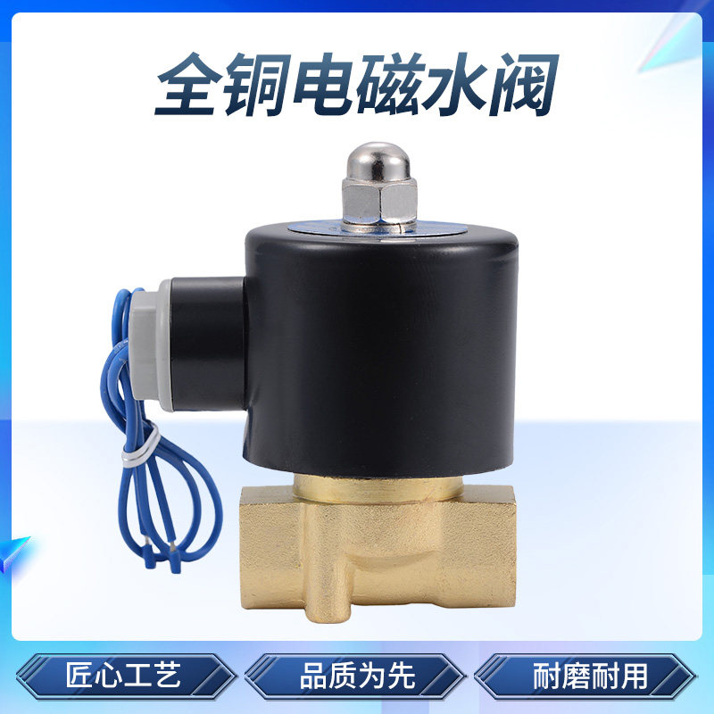 全铜常闭电磁阀电控水阀开关气阀220V24V控制阀放水电池阀水控阀