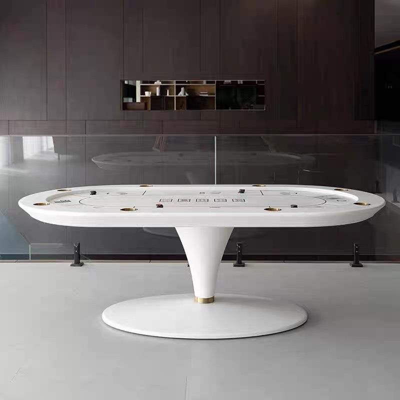 高端德州扑克桌多人德扑竞技桌面筹码棋牌室别墅会所豪宅德州桌子