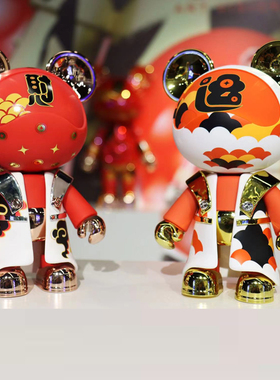 星际熊公仔小摆件k潮玩手办客厅办公室玄关装饰品生日新年乔迁礼