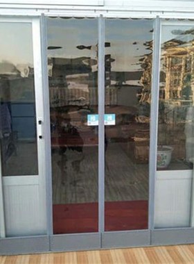 磁吸免打孔自吸空调门帘家用隔热挡风隔冷气透明Rpvc塑料铁隔断帘