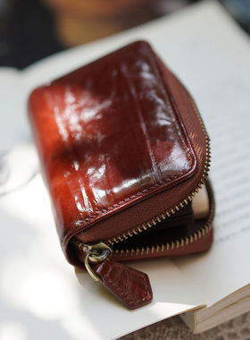 2025新款复古时尚短款拉链大容量多卡位卡包卡套多功能钱包证件包