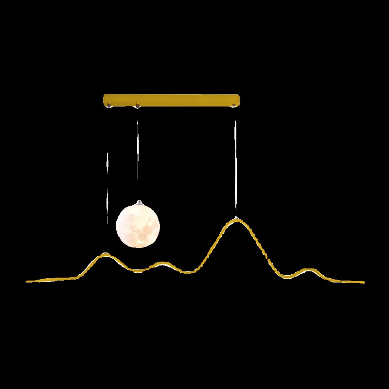 餐厅吊灯奶油风创意饭厅餐桌吧台灯具现代极简22新款月球长条灯