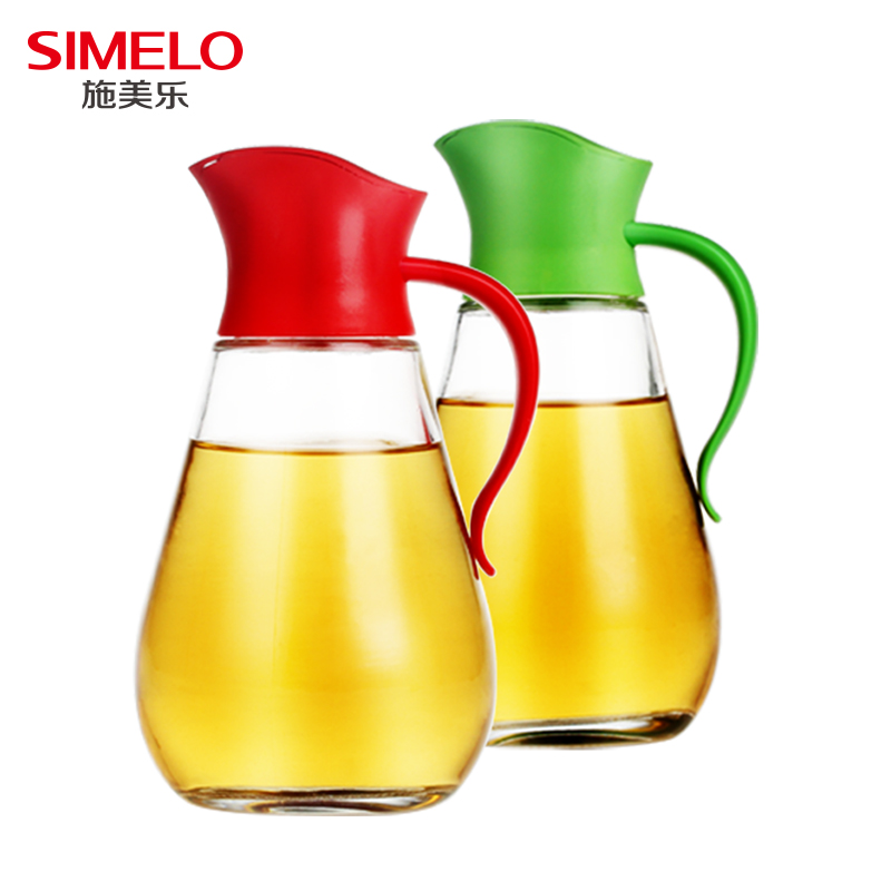 施美乐自动合油瓶防漏玻璃油壶家用油罐醋壶装油瓶酱油瓶倒油瓶