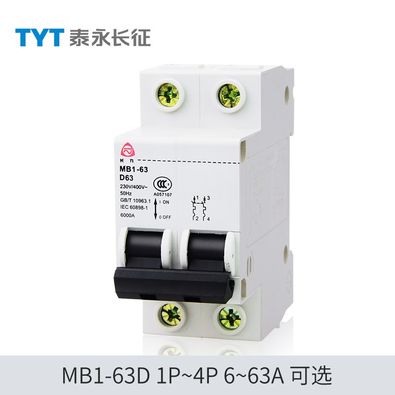 MB1-63长九D63空气开关TYT泰永长征50A40A32A25A16断路器4P电机型