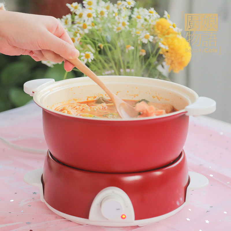 厨娘物语 多功能快煮锅 家用宿舍火锅蒸锅炸锅焖锅煮面人
