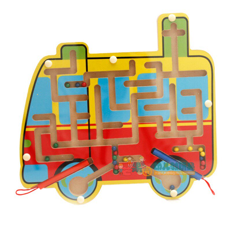 磁性运笔迷宫儿童益智小汽车早教专注力训练感统器材家用幼儿,玩具/童车/益智/积木/模型,迷宫类,淘宝优惠券,粉丝福利购,淘宝优惠卷