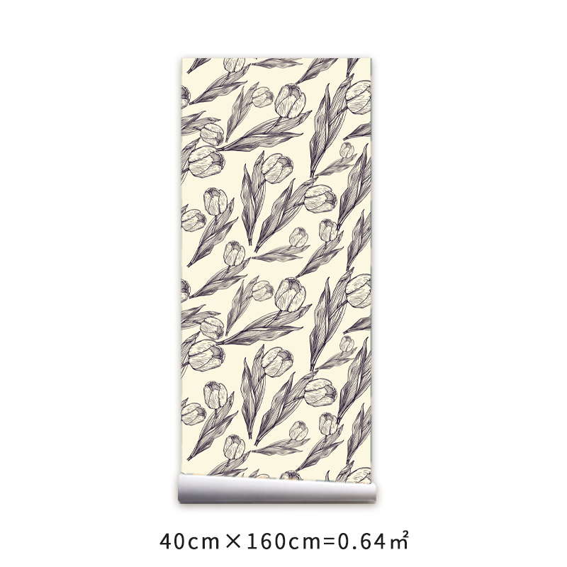 《花城不眠》法式郁金香衣柜改色翻新贴纸旧家具橱柜改造自粘贴画