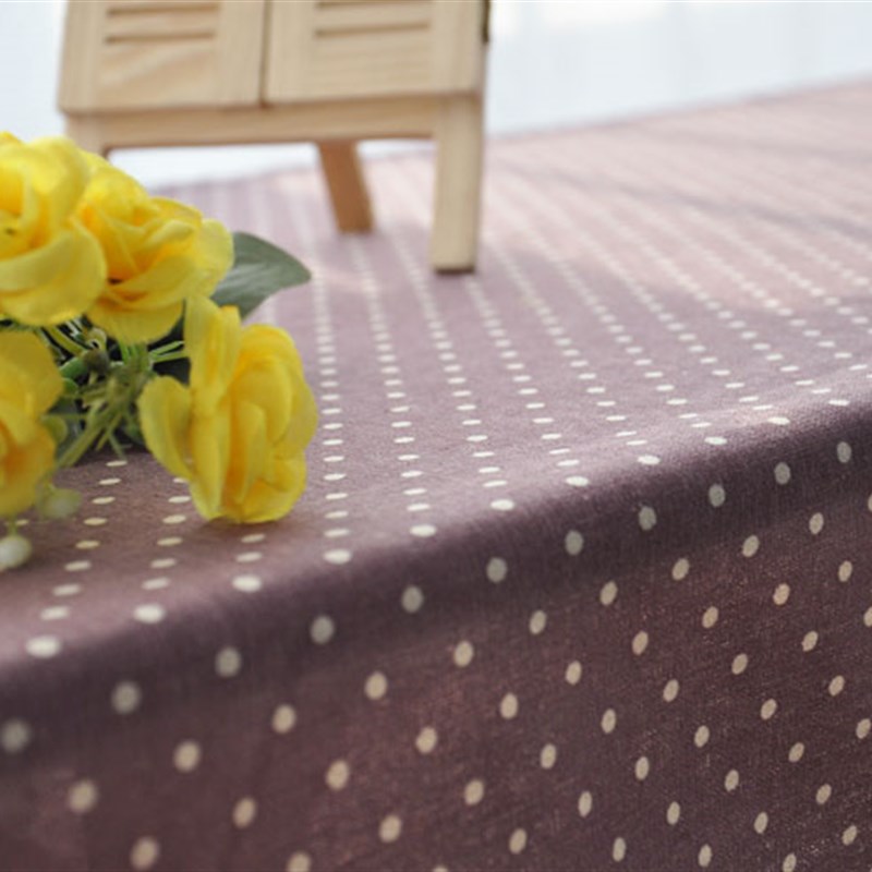 馨家园韩式小清新棉麻圆桌餐桌布台布田园布艺茶几桌布