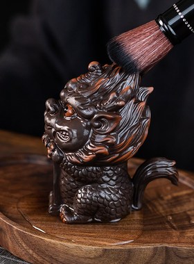 麒麟茶宠精品紫陶瑞兽养办公室茶桌茶盘装饰工艺品茶玩招财