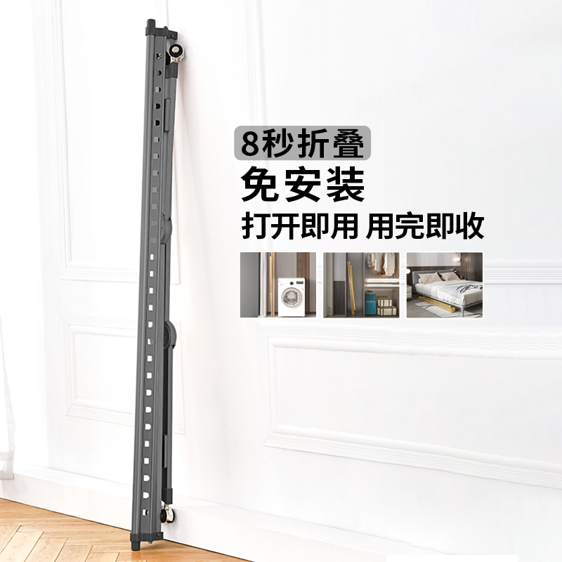 小户型晾衣架落地折叠室内单杆式家用卧室晒凉衣架衣帽架