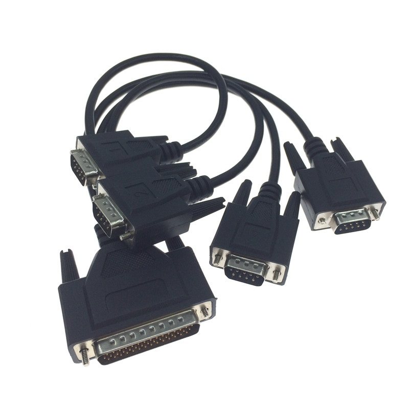 DB44转db9转换线44针转4个9针数据线一分四串口线RS232线COM口线