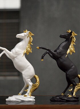 客厅马到成功马装饰办公室新电视柜酒柜艺术品骏马奔马