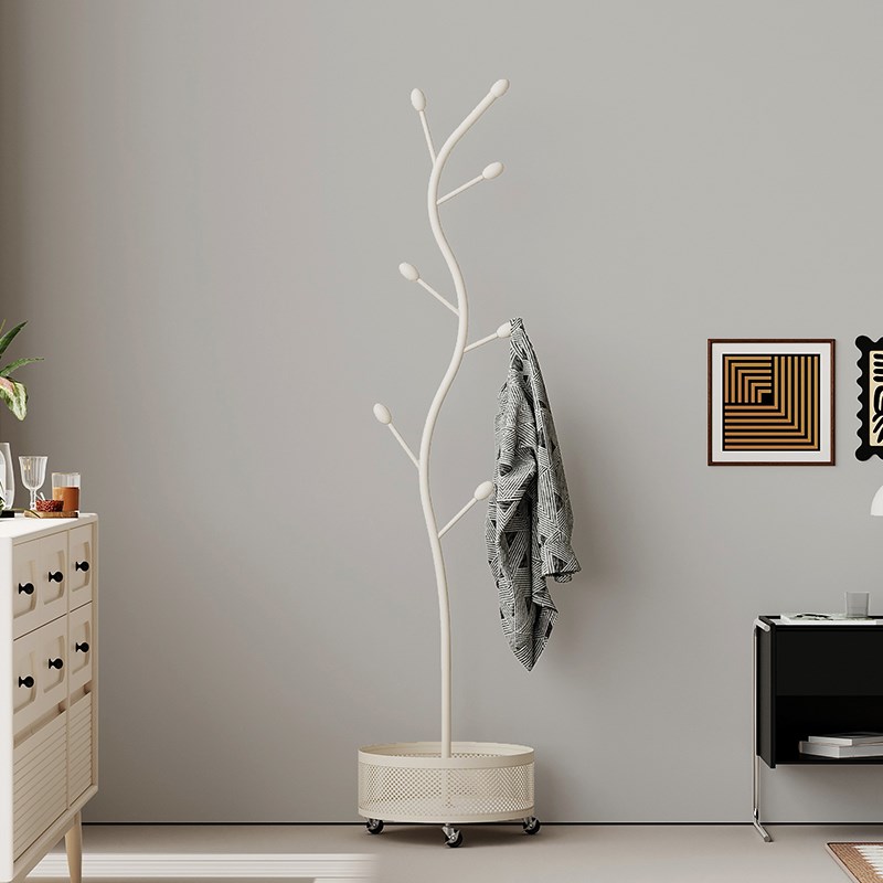 【胡可】可移动单杆衣帽架卧室落地衣架铁艺简约挂衣架创意脏