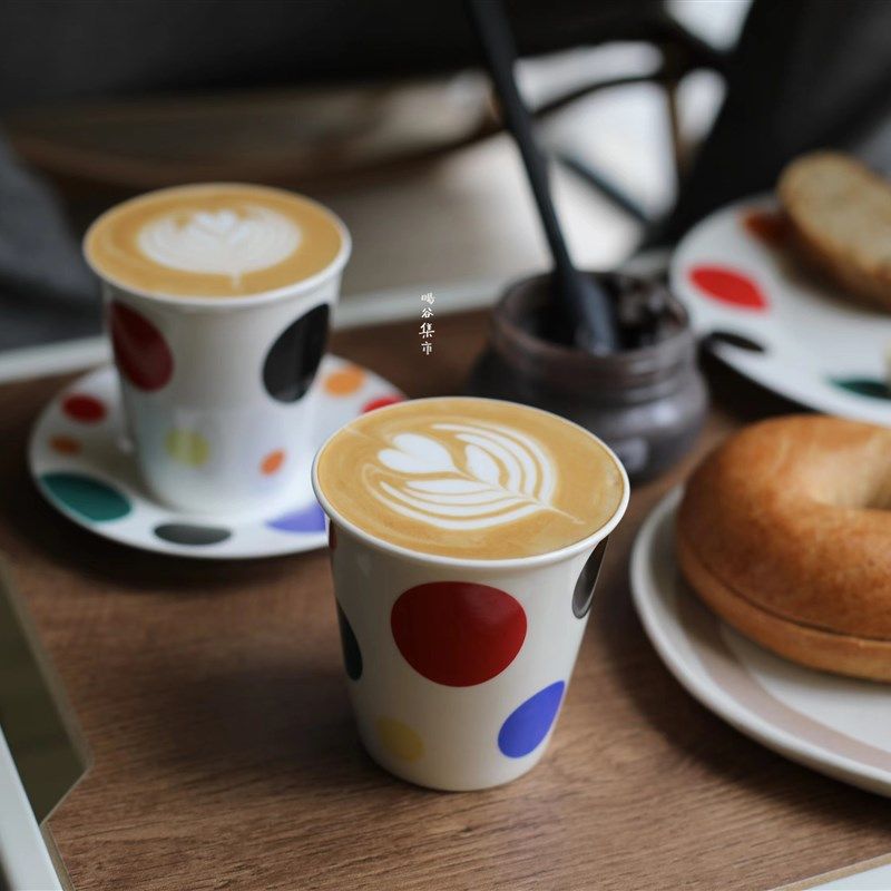 暘谷集市 草间弥生 设计款水杯咖啡杯 拿铁杯 骨瓷波点,3C数码配件,USB灯,淘宝优惠券,粉丝福利购,淘宝优惠卷