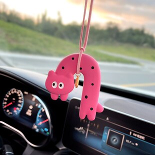 爱猫咪车载香薰香水汽车后视镜挂饰吊坠创意车饰女生车内装饰品