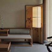 东方美学新复古竹子屏风客厅茶室卧室玄关背景墙折屏