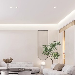 ld明装线性灯客洗墙免吊顶悬浮回光反光槽灯带眼皮线条灯