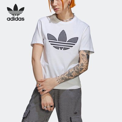 Adidas/阿迪达斯正品夏季三叶草女子运动休闲短袖T恤HB9436