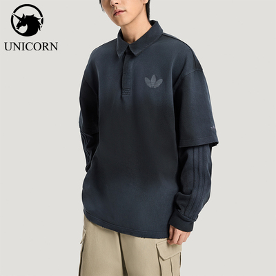 Adidas/阿迪达斯正品三叶草男士休闲假两件运动宽松POLO衫KR5053