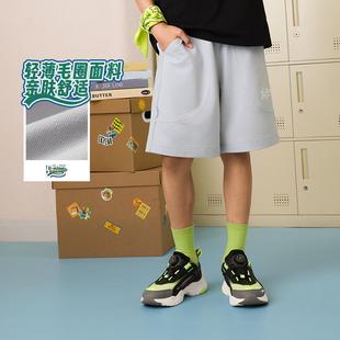 儿童宽松百搭亲肤舒适针织运动短裤 新款 YKSV075 2025夏季 李宁正品