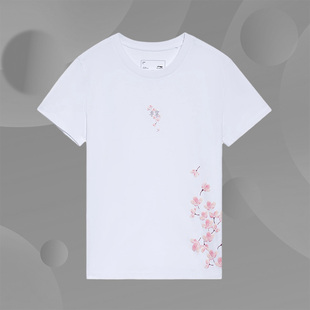 运动舒适吸湿排汗女子体恤衫 圆领套头衫 AHSS914 夏季 李宁正品