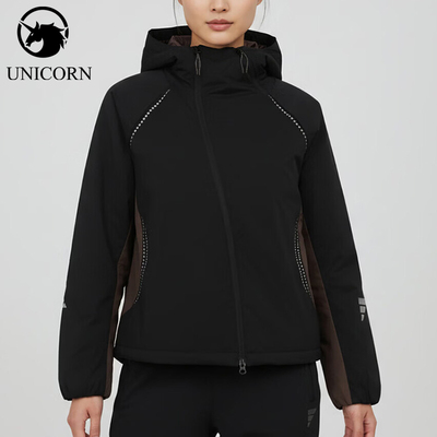 Adidas/阿迪达斯官方正品秋冬女士运动拉链连帽保暖棉服KV4862