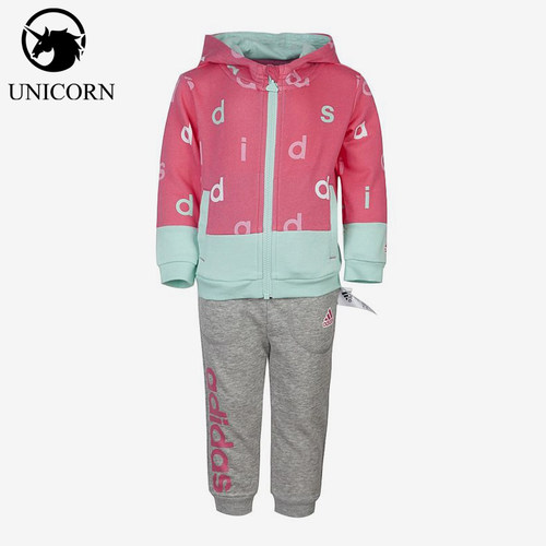 Adidas/阿迪达斯正品婴童休闲时尚简约长袖运动套装AY4631