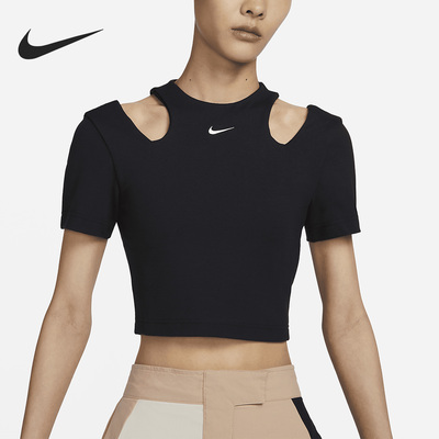Nike/耐克正品夏季新款女子镂空透气休闲运动T恤DV7963-010