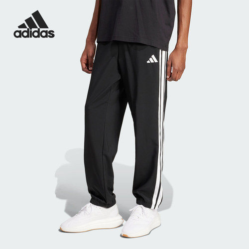 Adidas/阿迪达斯正品2025新款男女梭织宽松运动长裤KA8350