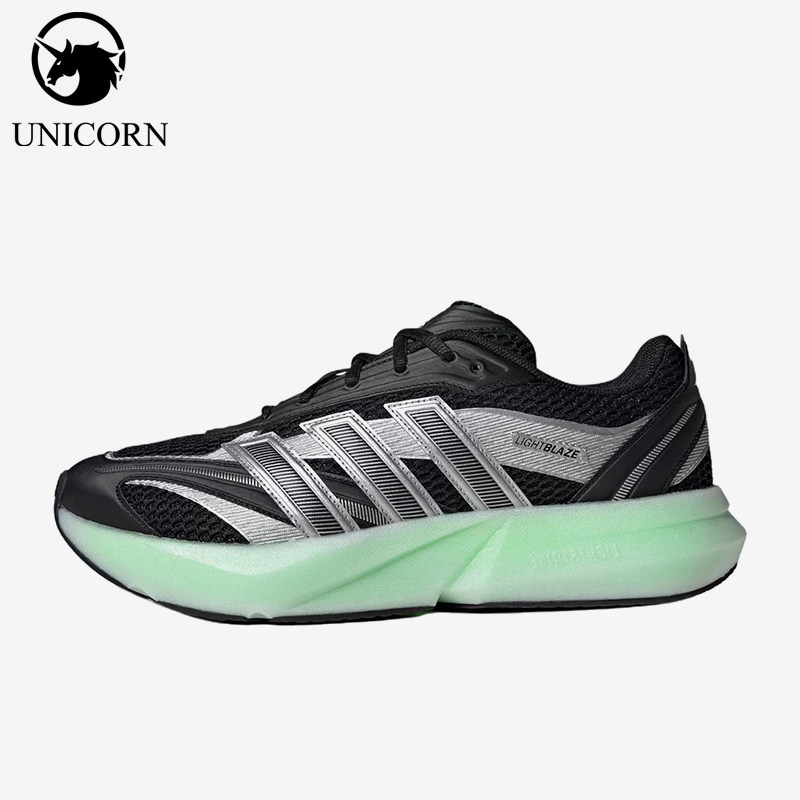 Adidas/阿迪达斯正品LIGHTBLAZE新款经典黑银色轻盈跑步鞋JP6321