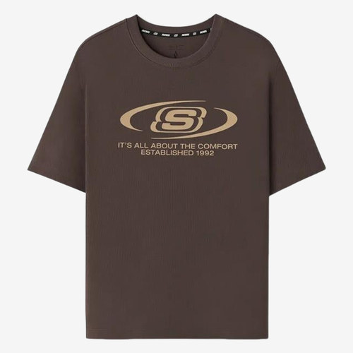Skechers斯凯奇正品儿童款针织套头运动透气短袖T恤L226U064-05U5