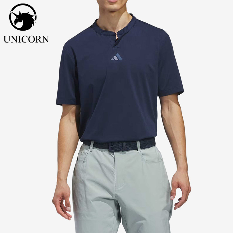 Adidas/阿迪达斯正品男士透气运动休闲套头高尔夫球服JY5427