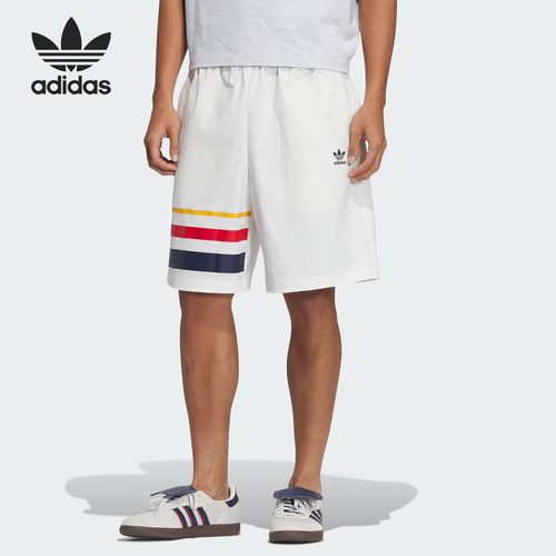 Adidas/阿迪达斯正品三叶草男士宽松时尚运动梭织短裤JM7274