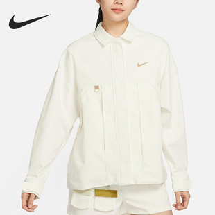 翻领夹克外套HF6179 Nike 女士运动休闲工装 新款 133 耐克正品