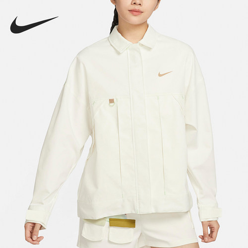 Nike/耐克正品新款女士运动休闲工装翻领夹克外套HF6179-133