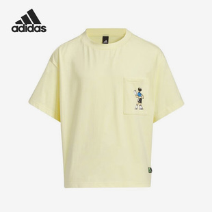 儿童圆领休闲运动短袖 Adidas 新款 春季 IN3272 阿迪达斯正品