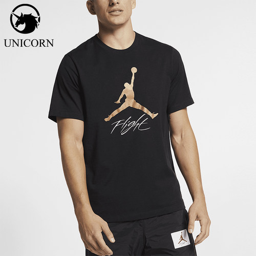 Nike/耐克正品JORDAN男士休闲圆领套头透气运动短袖AO0664-011