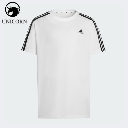 Adidas/阿迪达斯正品夏季大童运动圆领经典针织柔软短袖T恤KT9185
