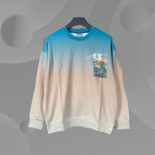 新款 套头衫 休闲宽松圆领上衣外套AWDR479 薄款 李宁卫衣男秋季