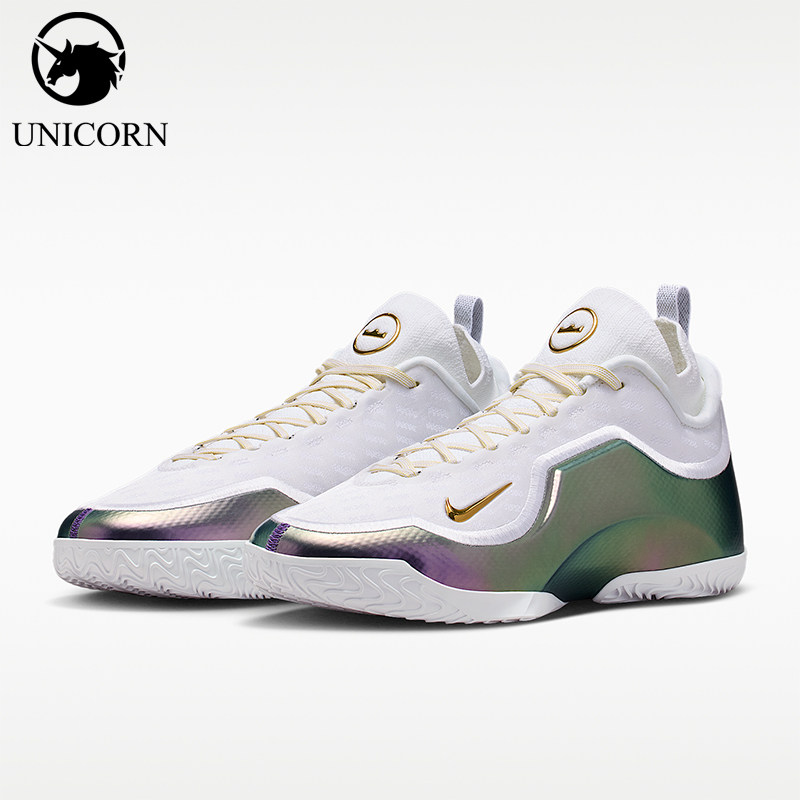 Nike/耐克正品LeBron新款男白紫色经典实战外场篮球鞋IB9558-100