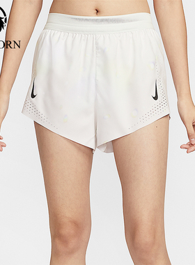 Nike/耐克正品2025女士印花中腰网眼透气跑步运动短裤IF1426-101