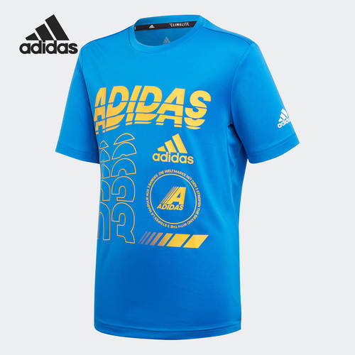 Adidas/阿迪达斯正品YB TR BR TEE 小童休闲运动短袖上衣 ED5747